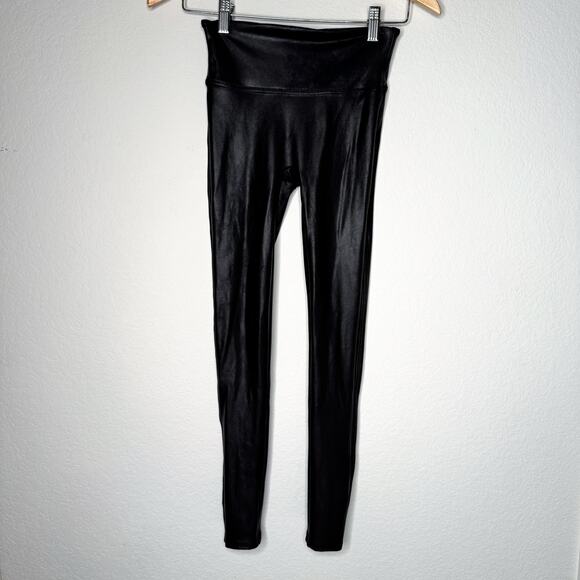Spanx Black Faux Leather High Rise Leggings - Picture 9 of 12